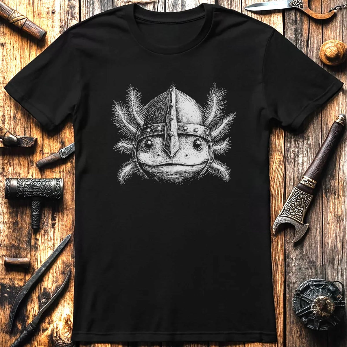 AXOLOTL-VIKING-HEAD-044 T-Shirt US