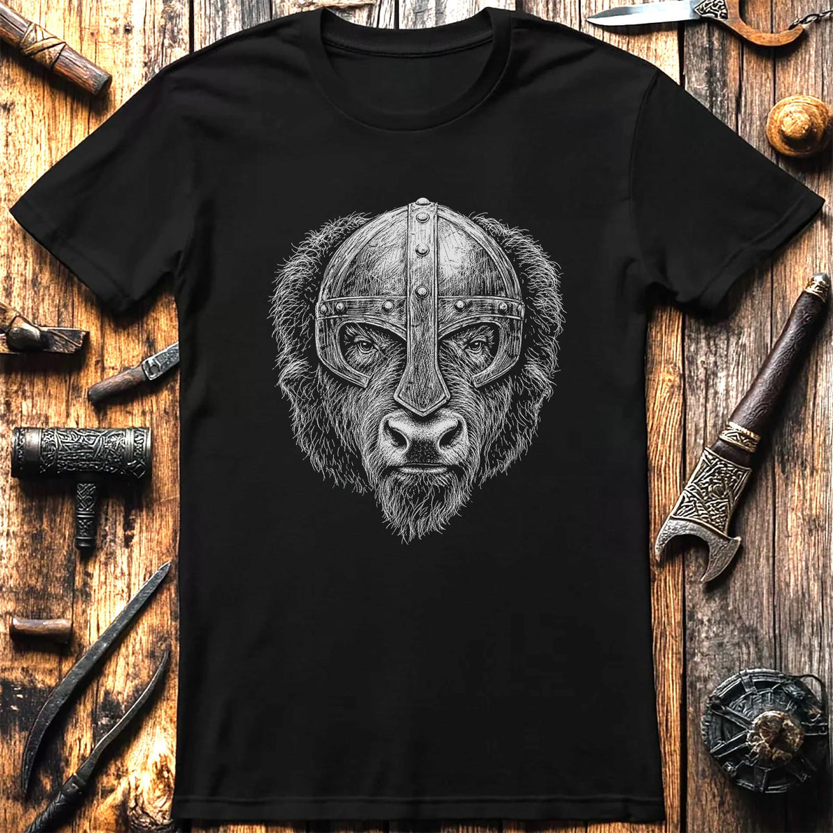 BISON-VIKING-HEAD-044 T-Shirt
