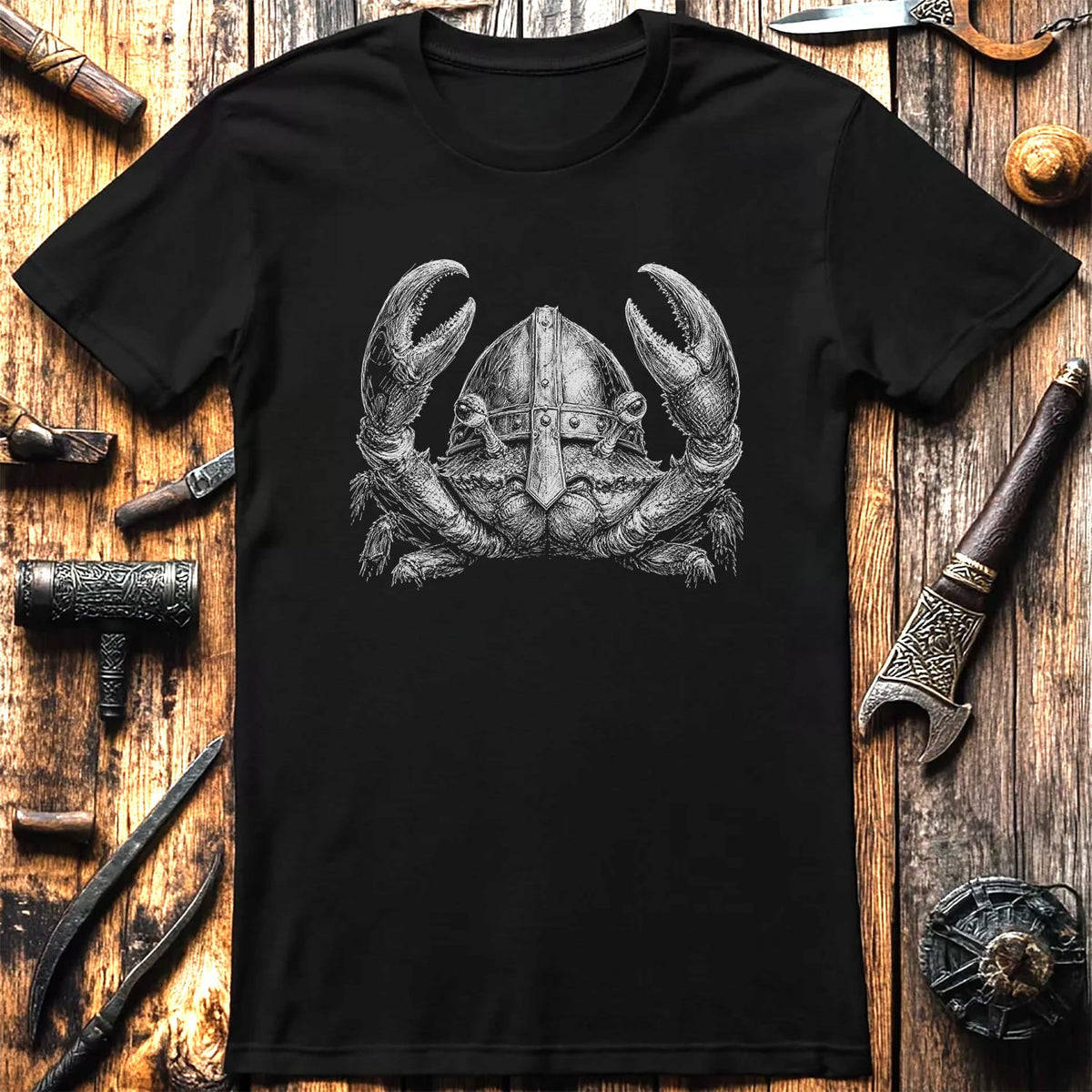 CRAB-VIKING-HEAD-044 T-Shirt US