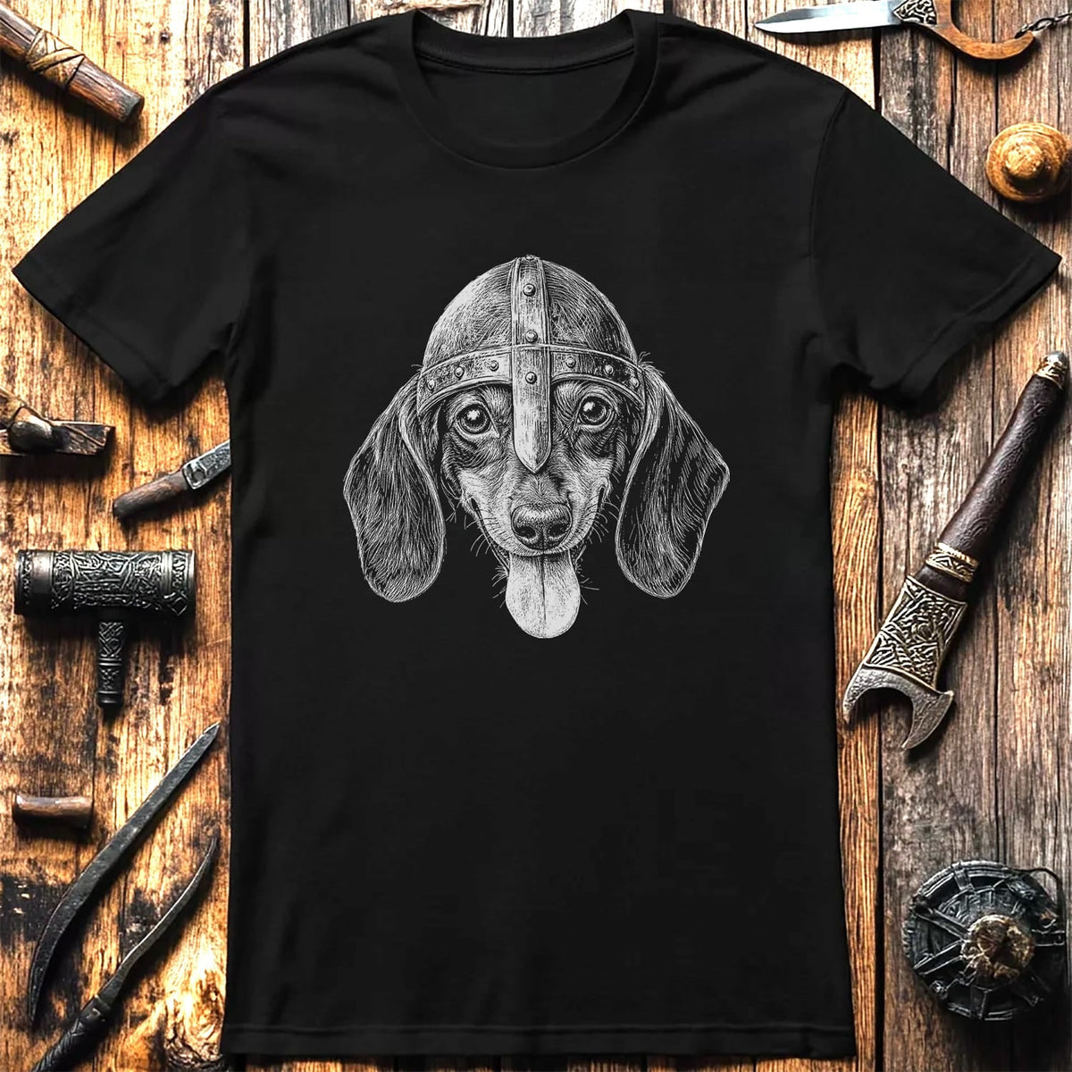 DACHSHUND-VIKING-HEAD-044 T-Shirt US