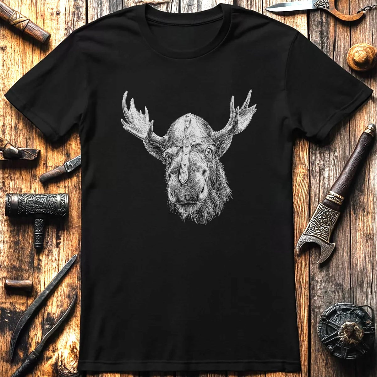 MOOSE-VIKING-HEAD-044 T-Shirt US