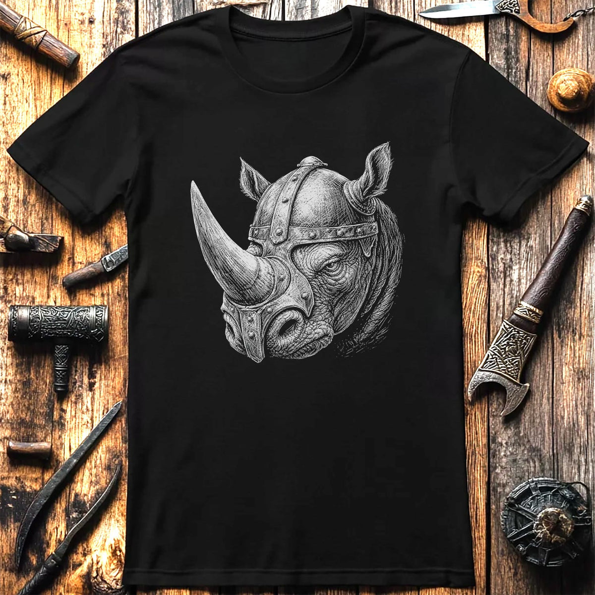 RHINO-VIKING-HEAD-044 T-Shirt US