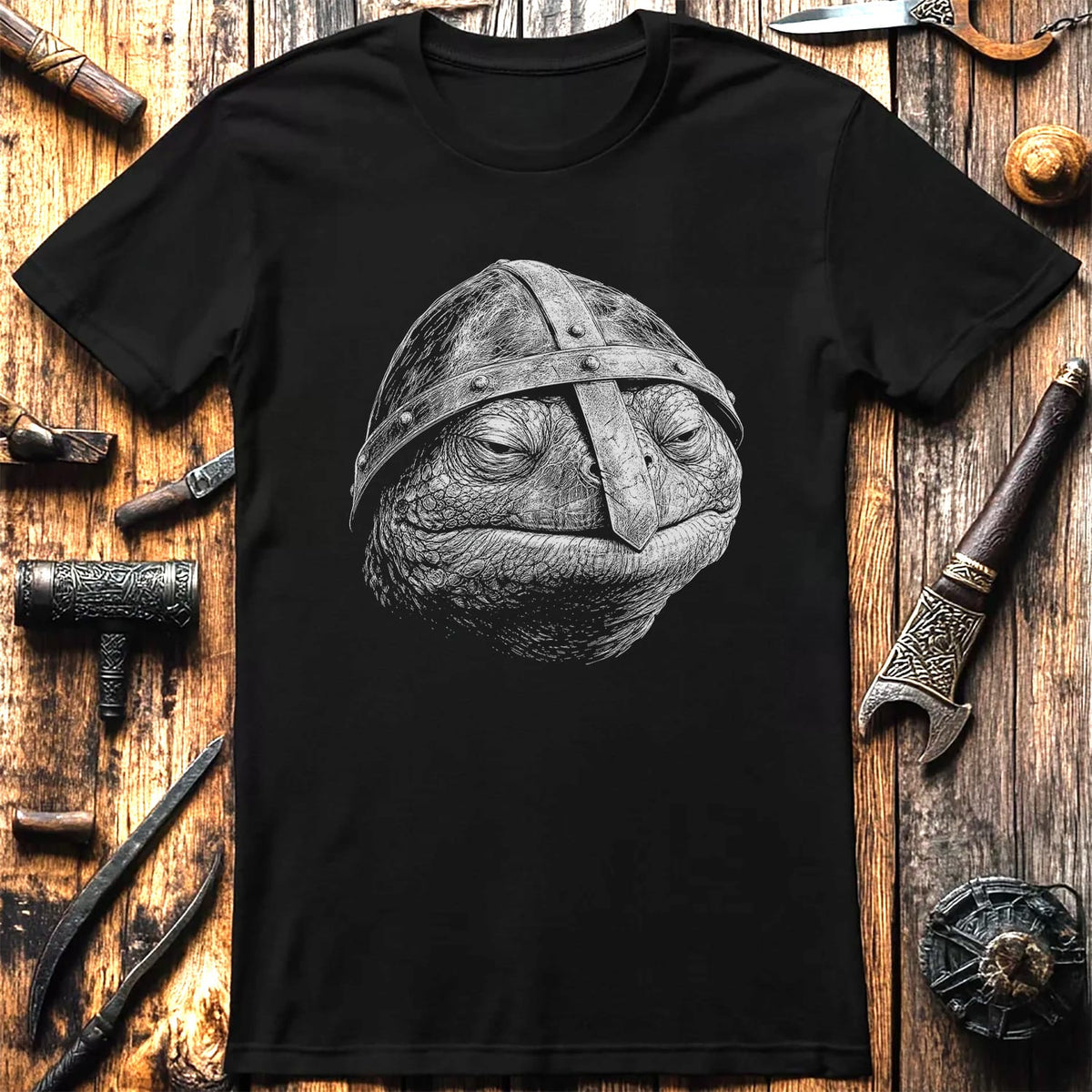 TURTLE-VIKING-HEAD-044 T-Shirt US