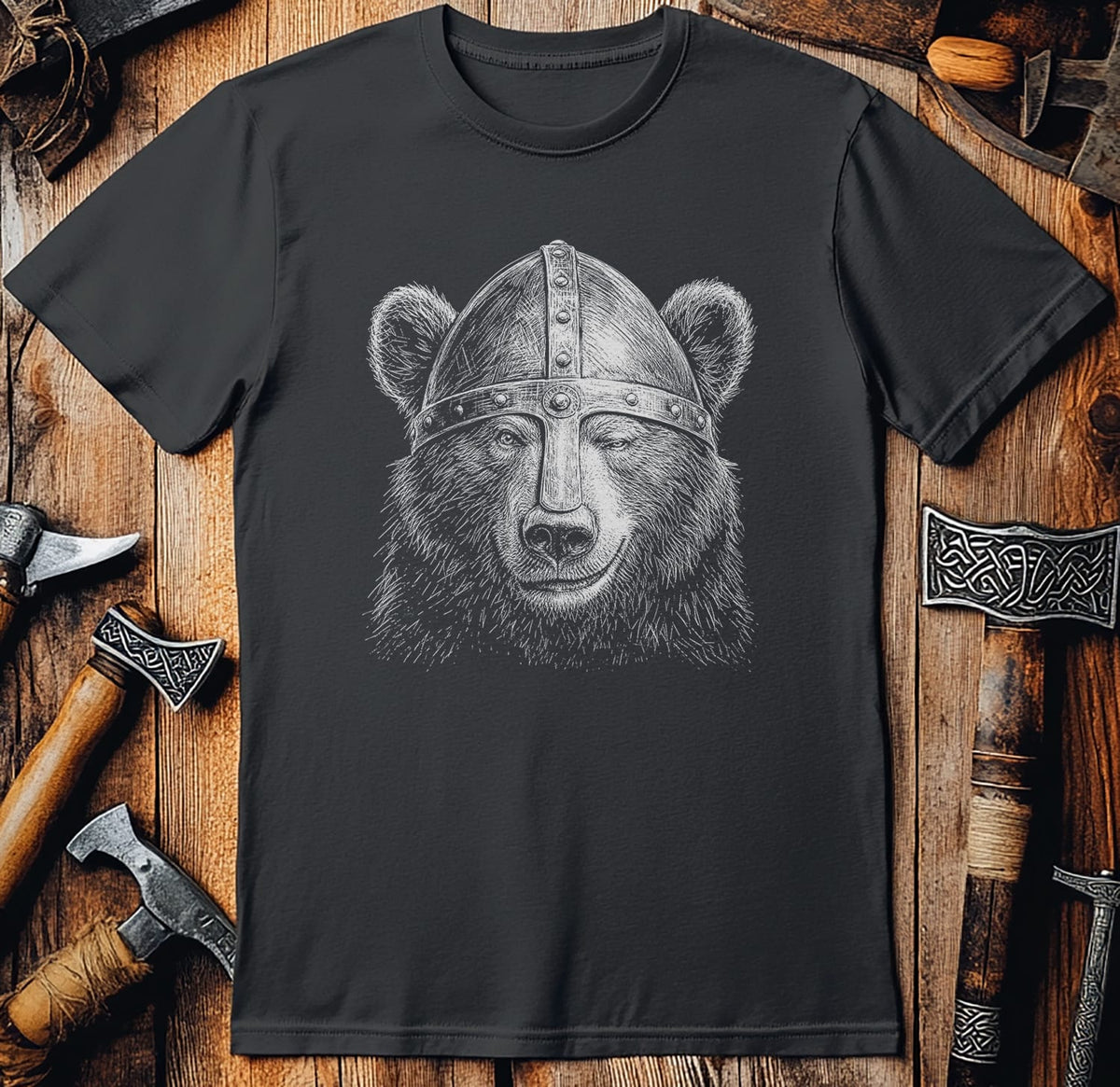 BEAR-VIKING-HEAD-044 T-Shirt