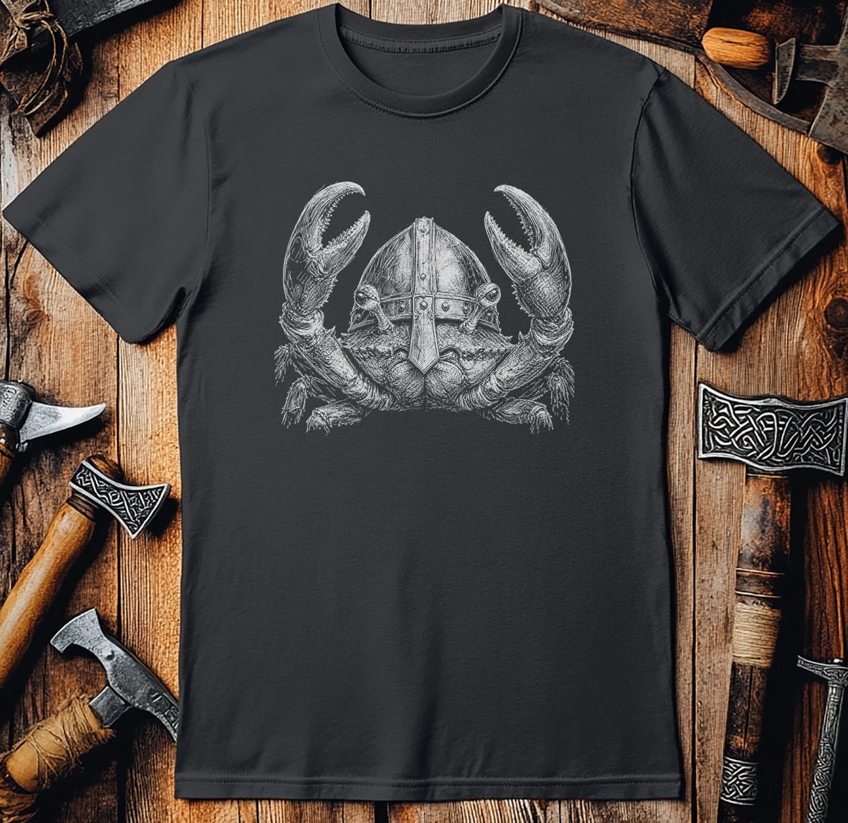 CRAB-VIKING-HEAD-044 T-Shirt US