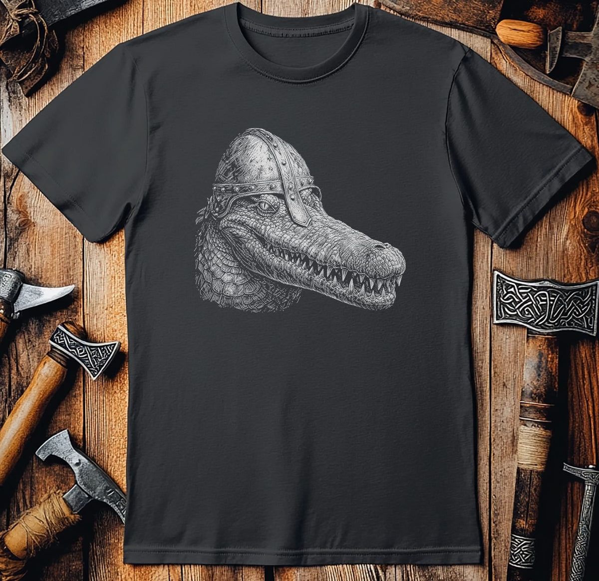 CROC-VIKING-HEAD-044 T-Shirt US