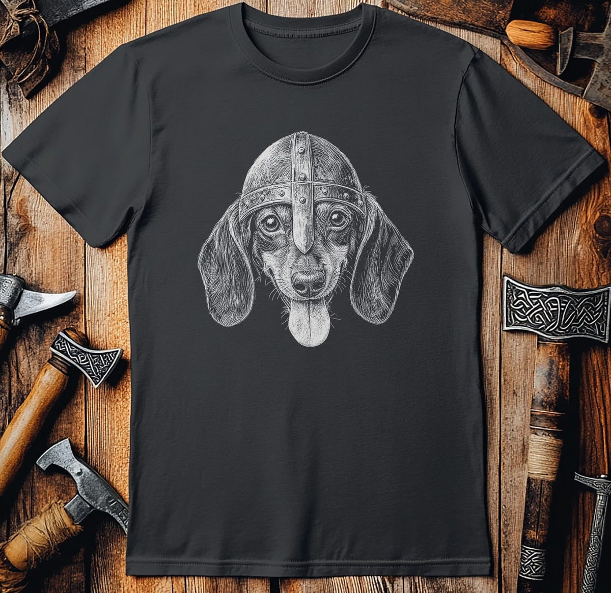 DACHSHUND-VIKING-HEAD-044 T-Shirt US