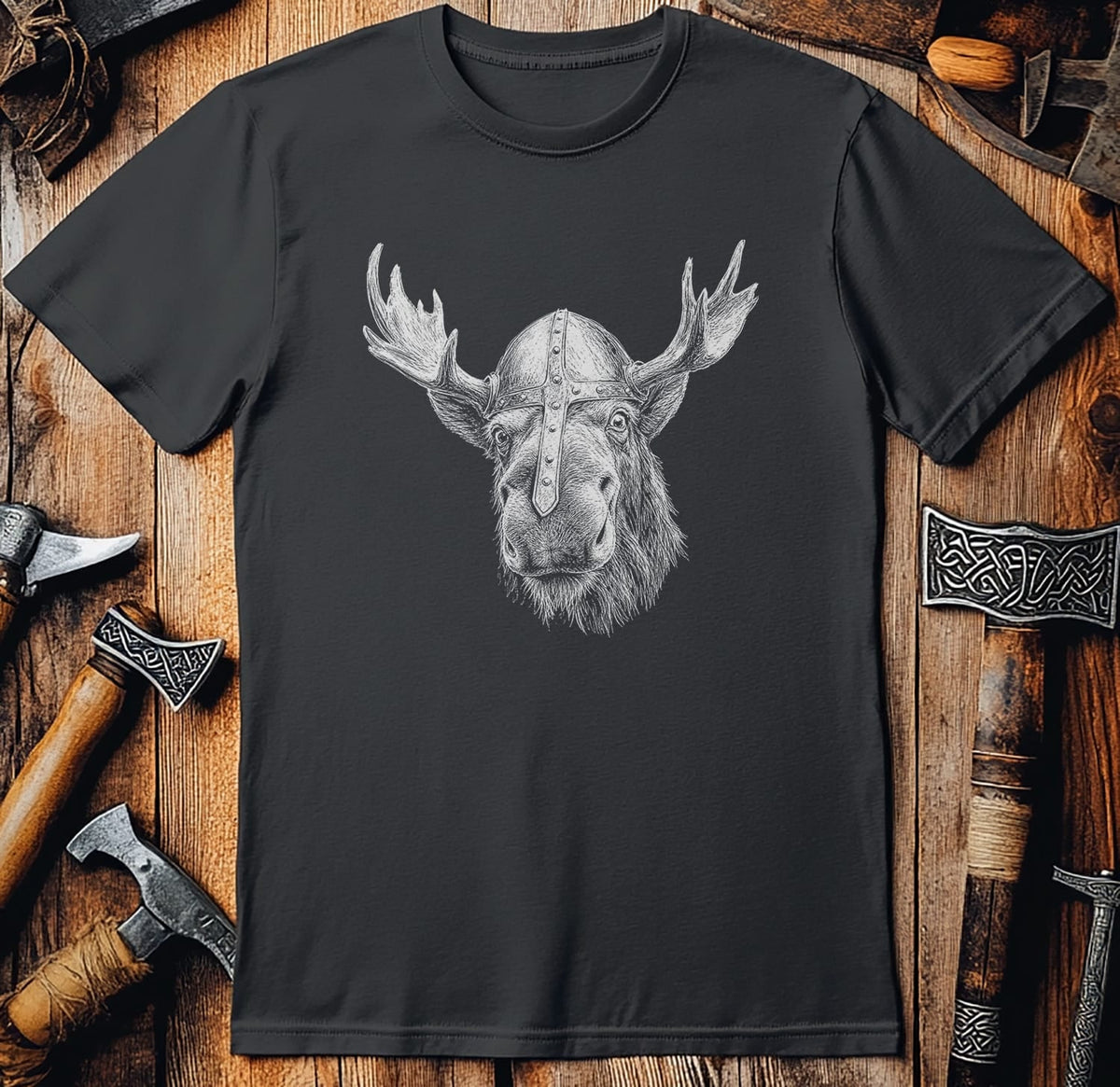 MOOSE-VIKING-HEAD-044 T-Shirt US