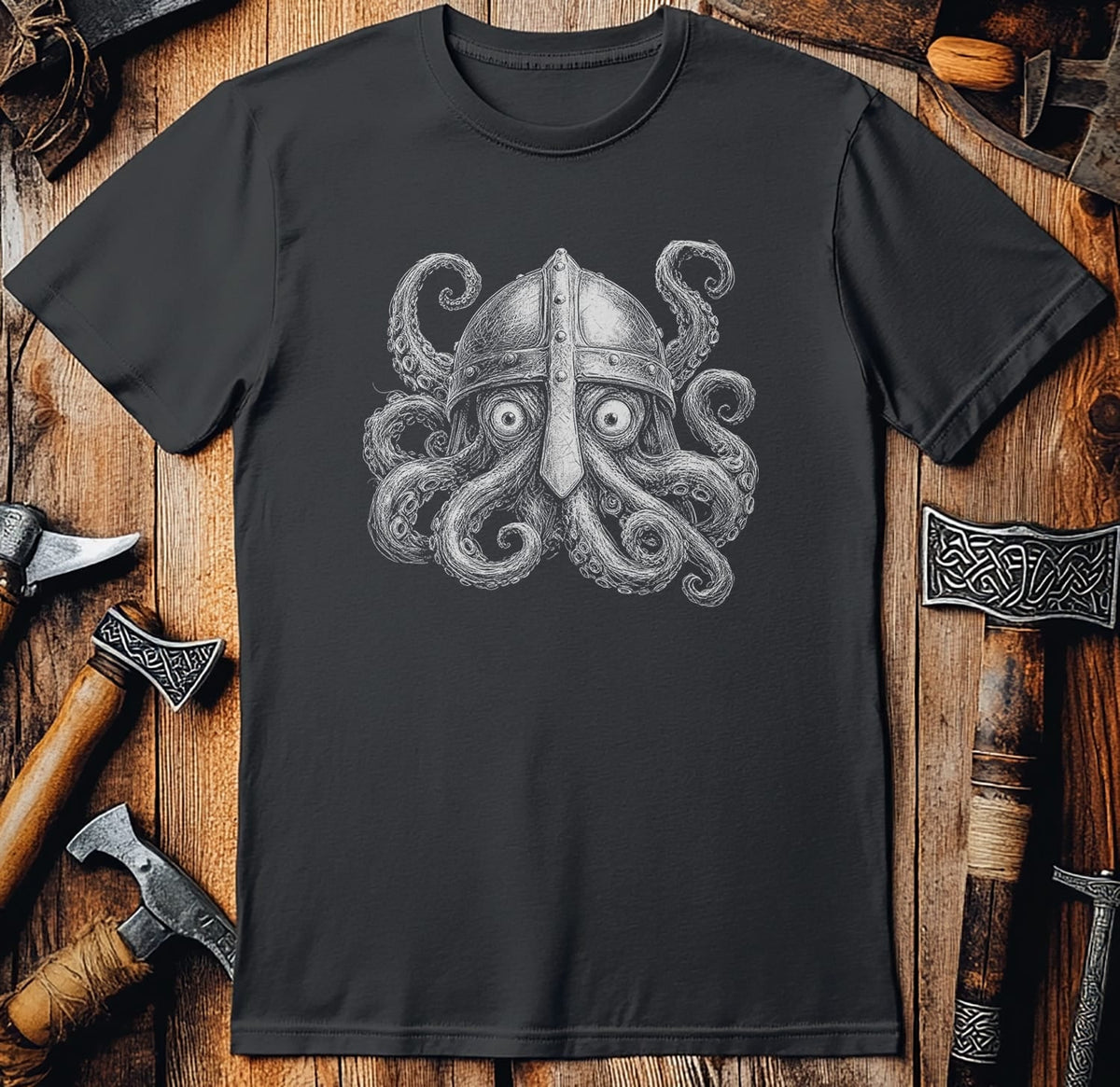 OCTOPUS-VIKING-HEAD-044 T-Shirt US