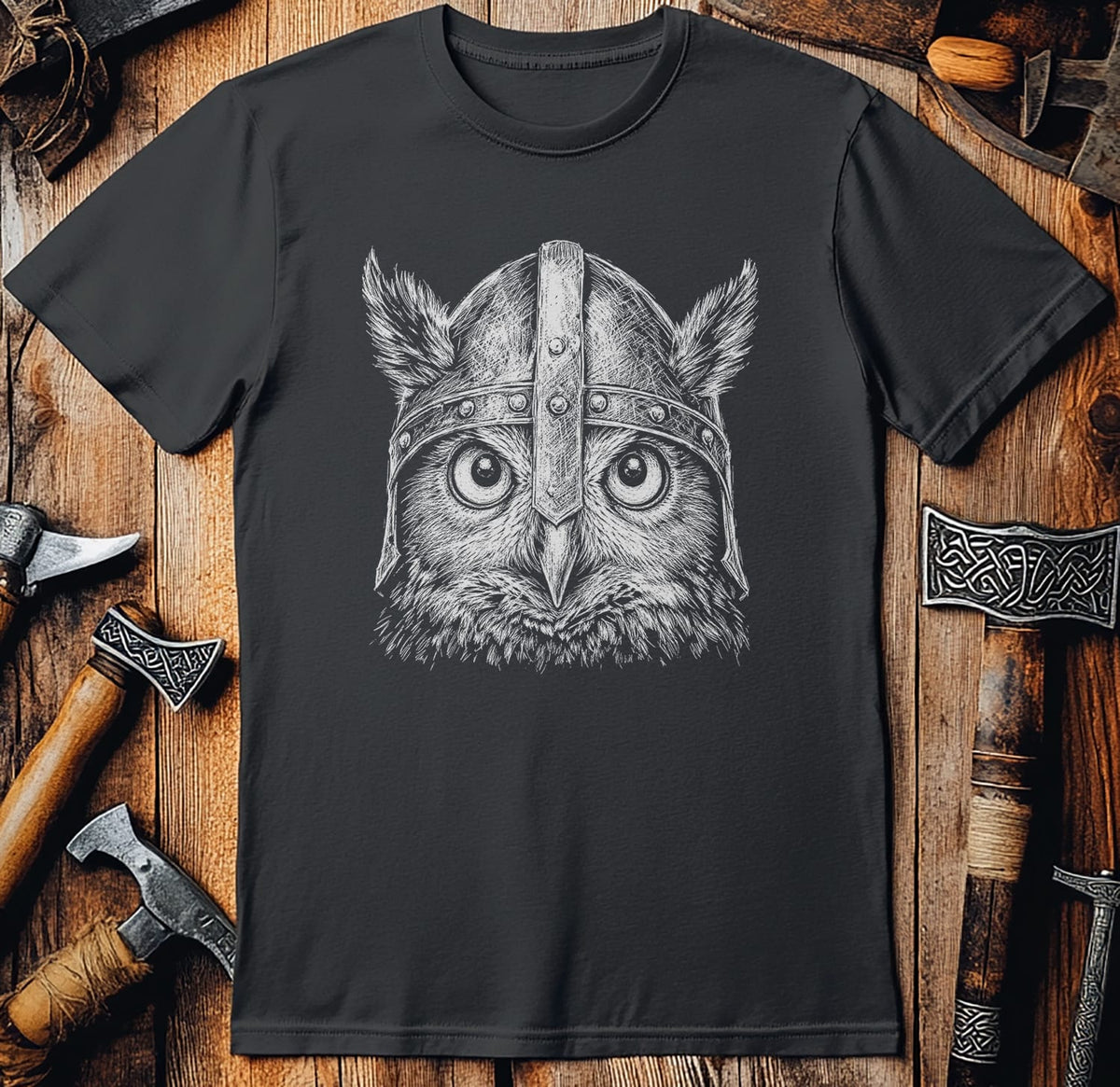 OWL-VIKING-HEAD-044 T-Shirt US