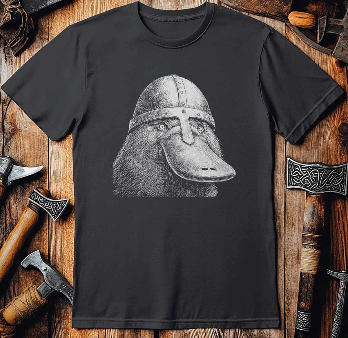 PLATYPUS-VIKING-HEAD-044 T-Shirt US