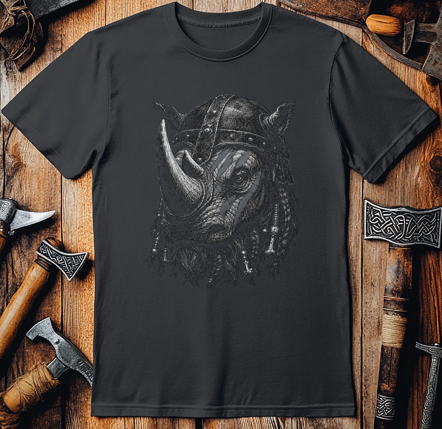 RHINO-BERSERKER-VIKING-050 T-Shirt US