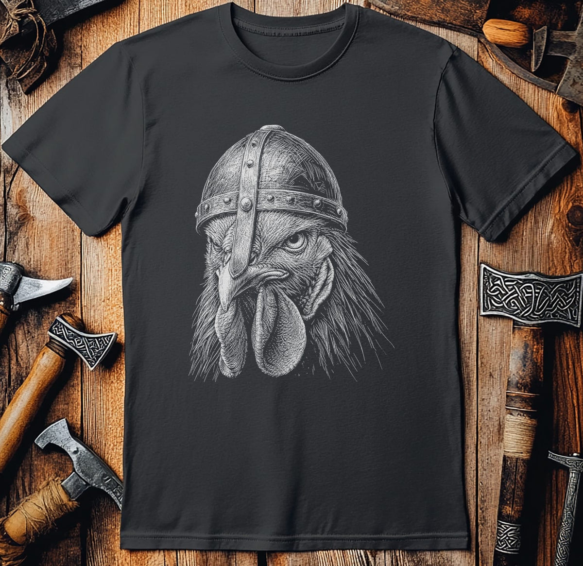 ROOSTER-VIKING-HEAD-044 T-Shirt US