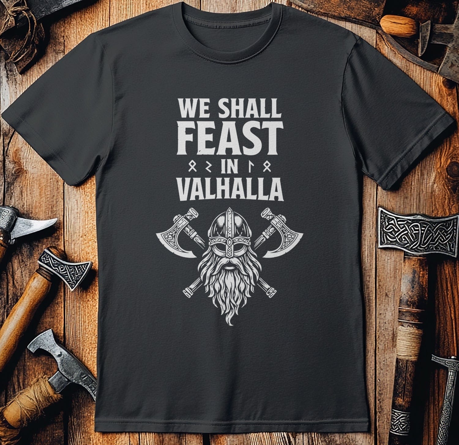 WE SHALL FEAST IN VALHALLA 028 T Shirt US