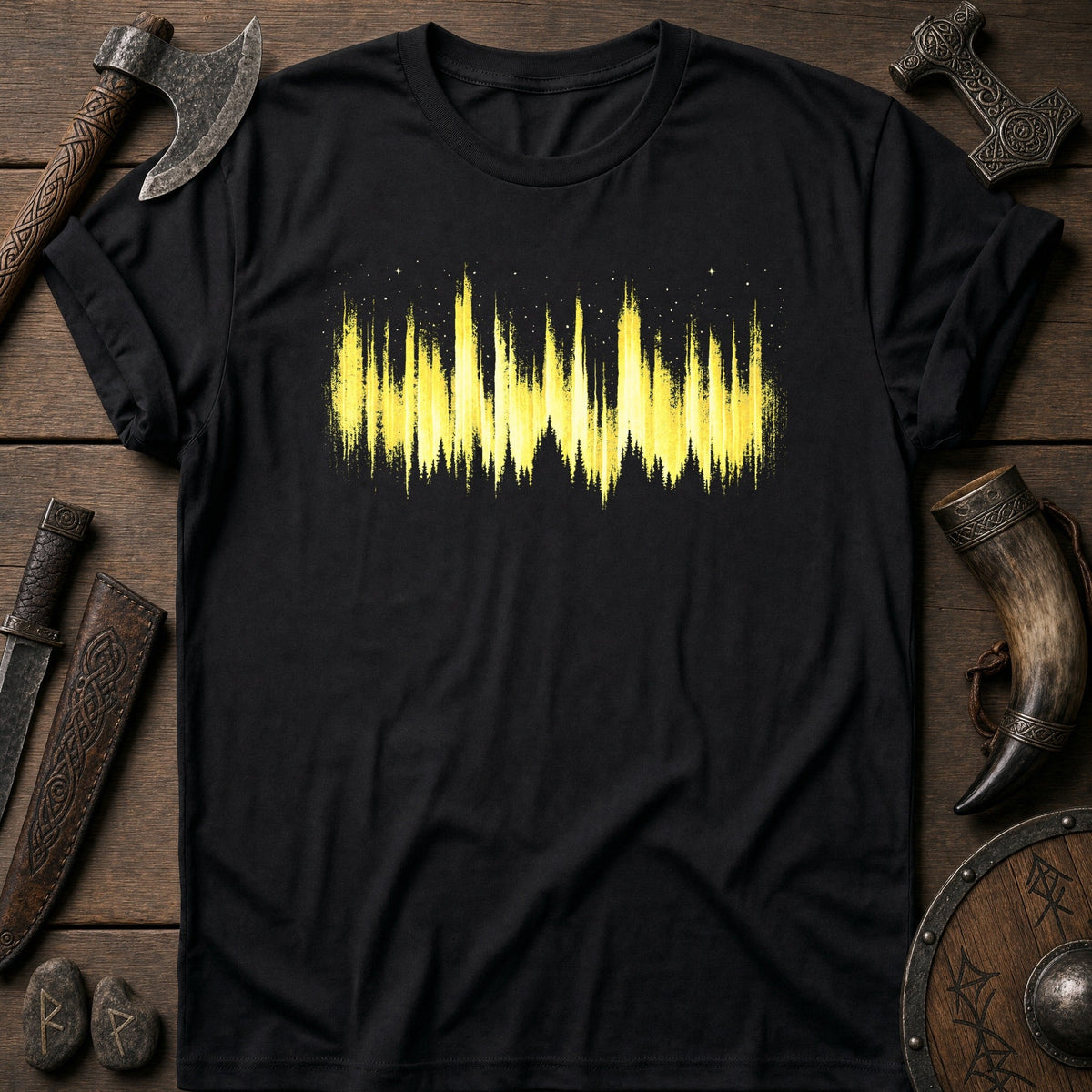 Amber Aurora Band Viking T-Shirt US