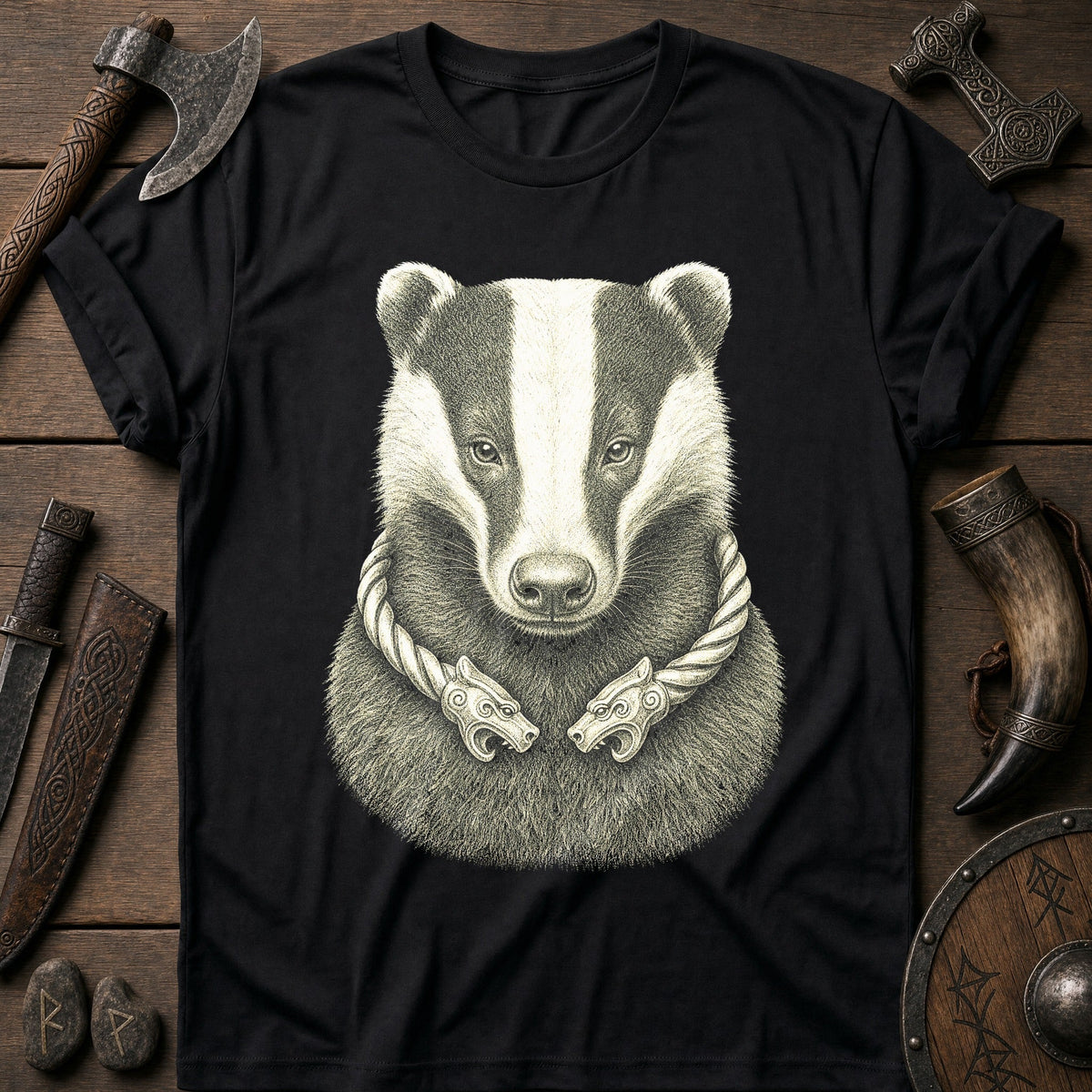 Badger Jarl Torc Viking T-Shirt US