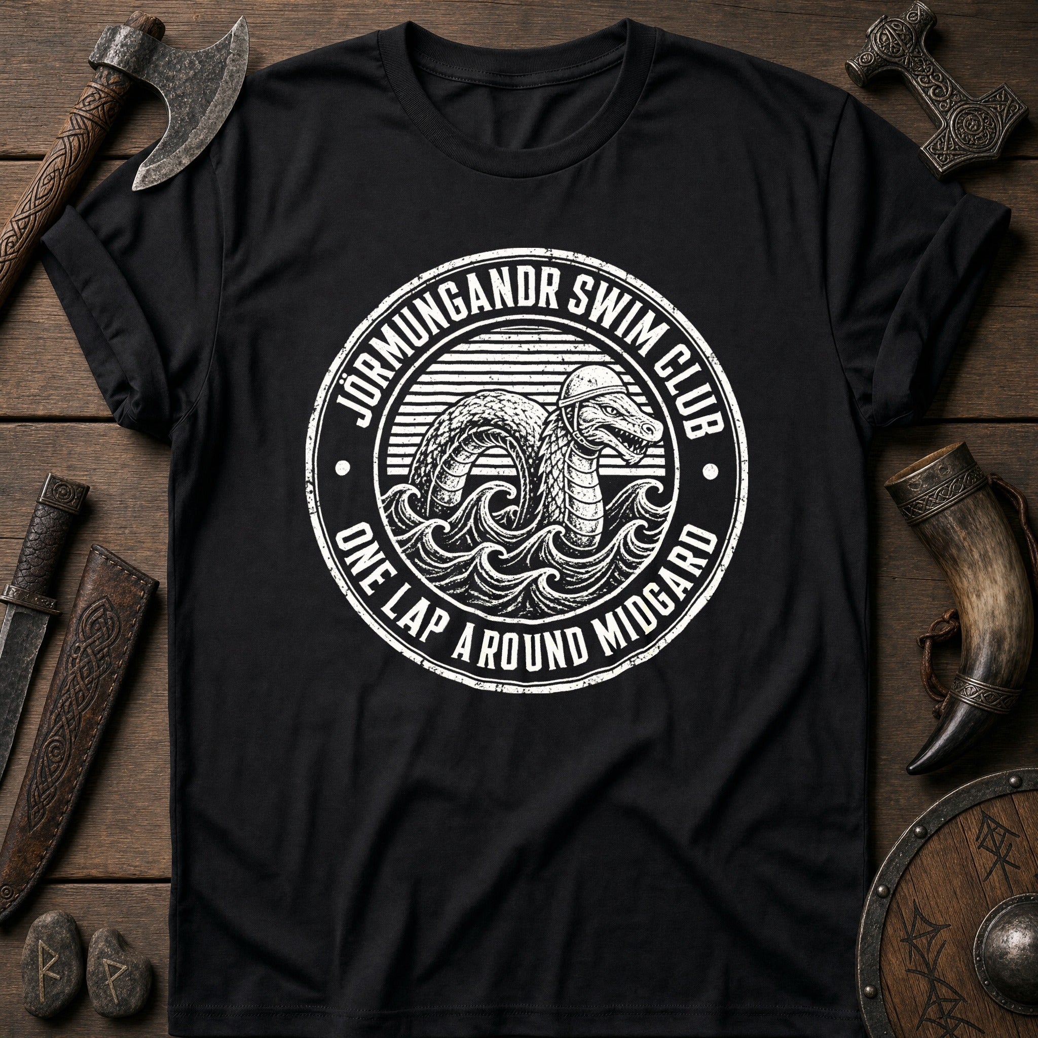 Jörmungandr Swim Club Viking T-Shirt US