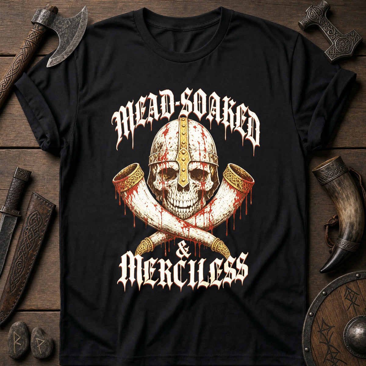Mead-Soaked & Merciless Viking T-Shirt US