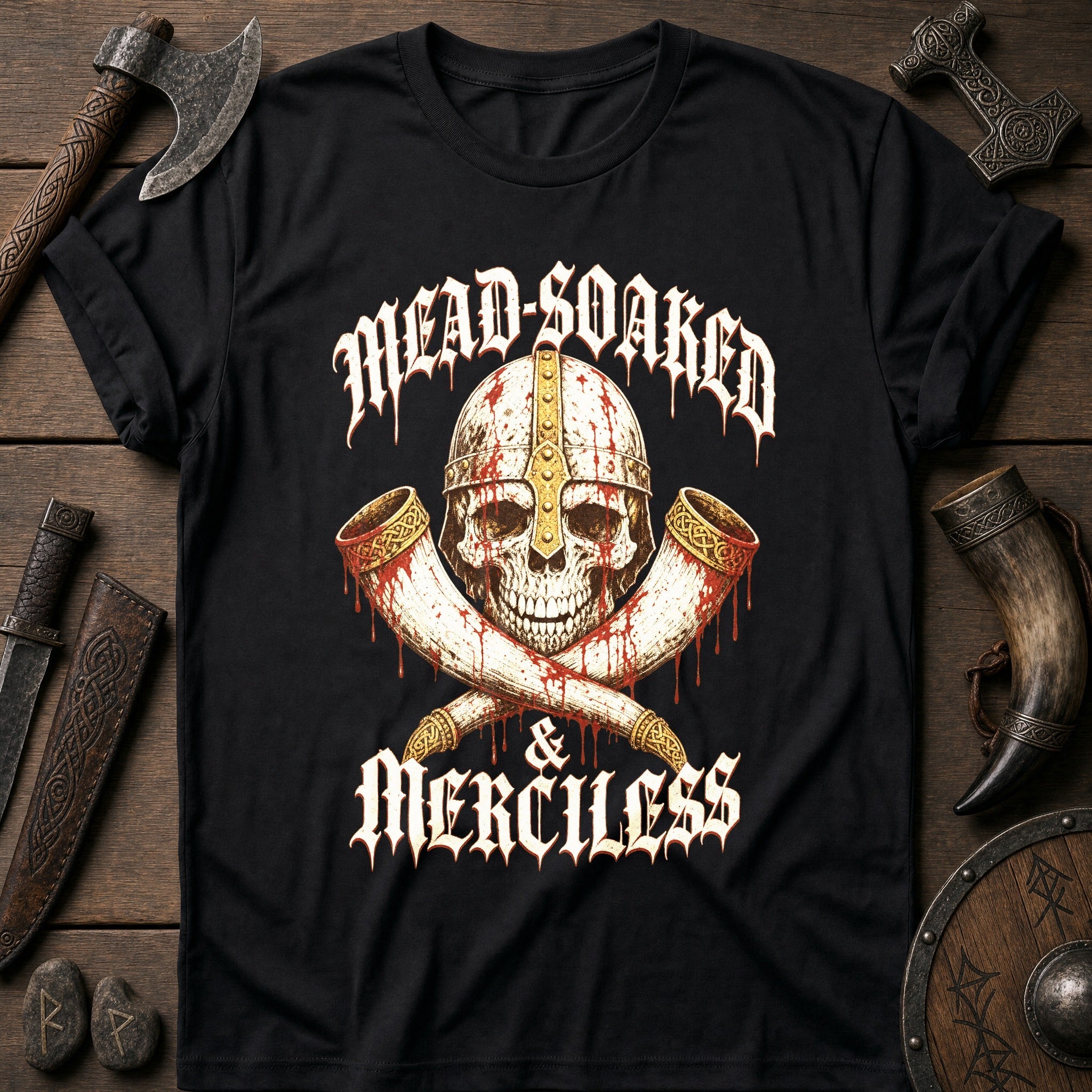 Mead-Soaked & Merciless Viking T-Shirt US