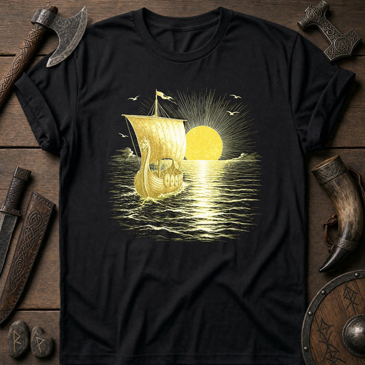 Midnight Sun Voyage Viking T-Shirt US