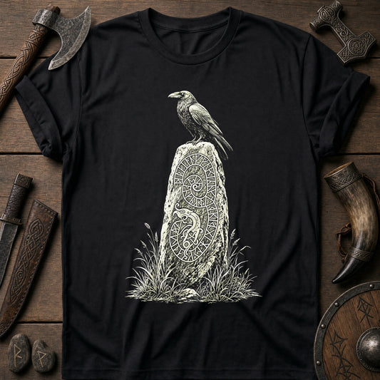 Raven On The Runestone Viking T-Shirt US