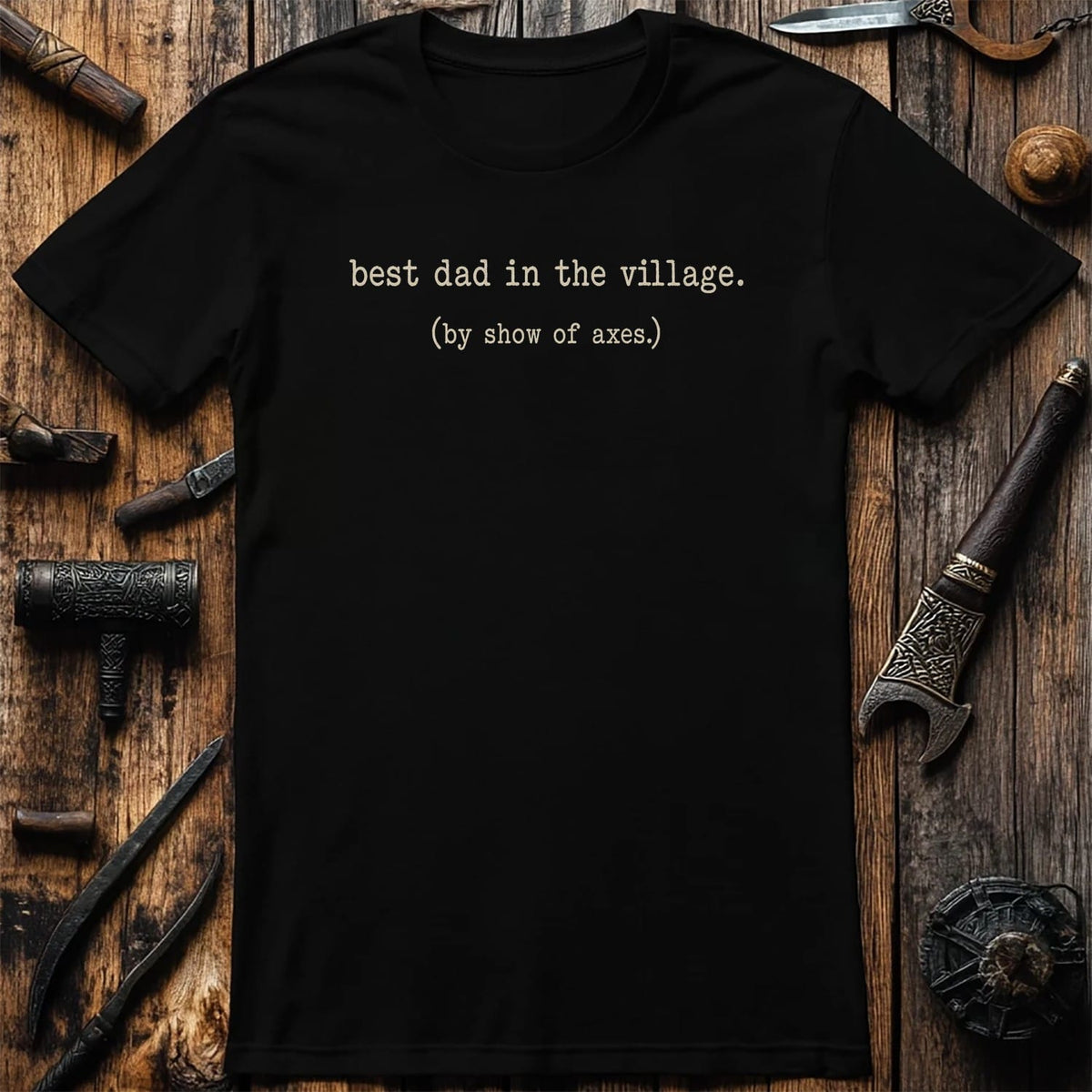 Best Dad In The Village Viking T-Shirt EU