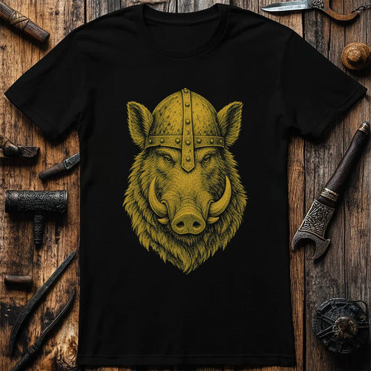 Boar In Iron Helm Viking T-Shirt US