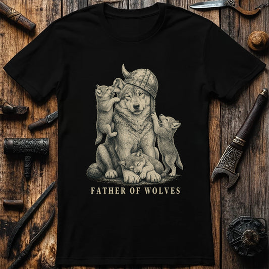 Father Of Wolves Viking T-Shirt US