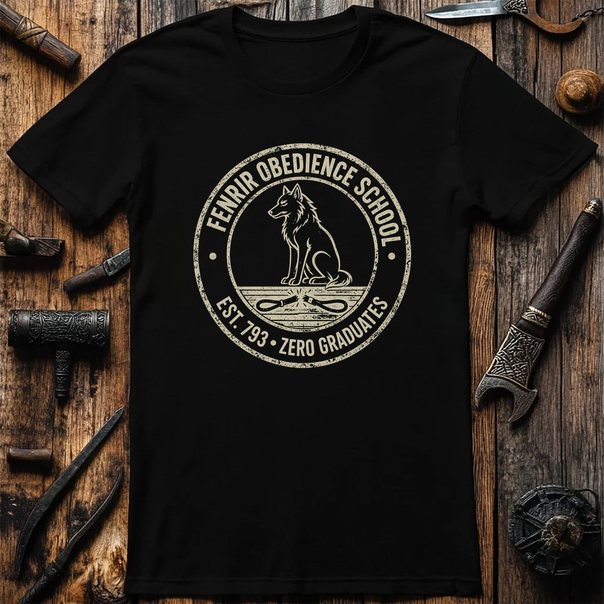 Fenrir Obedience School Viking T-Shirt US
