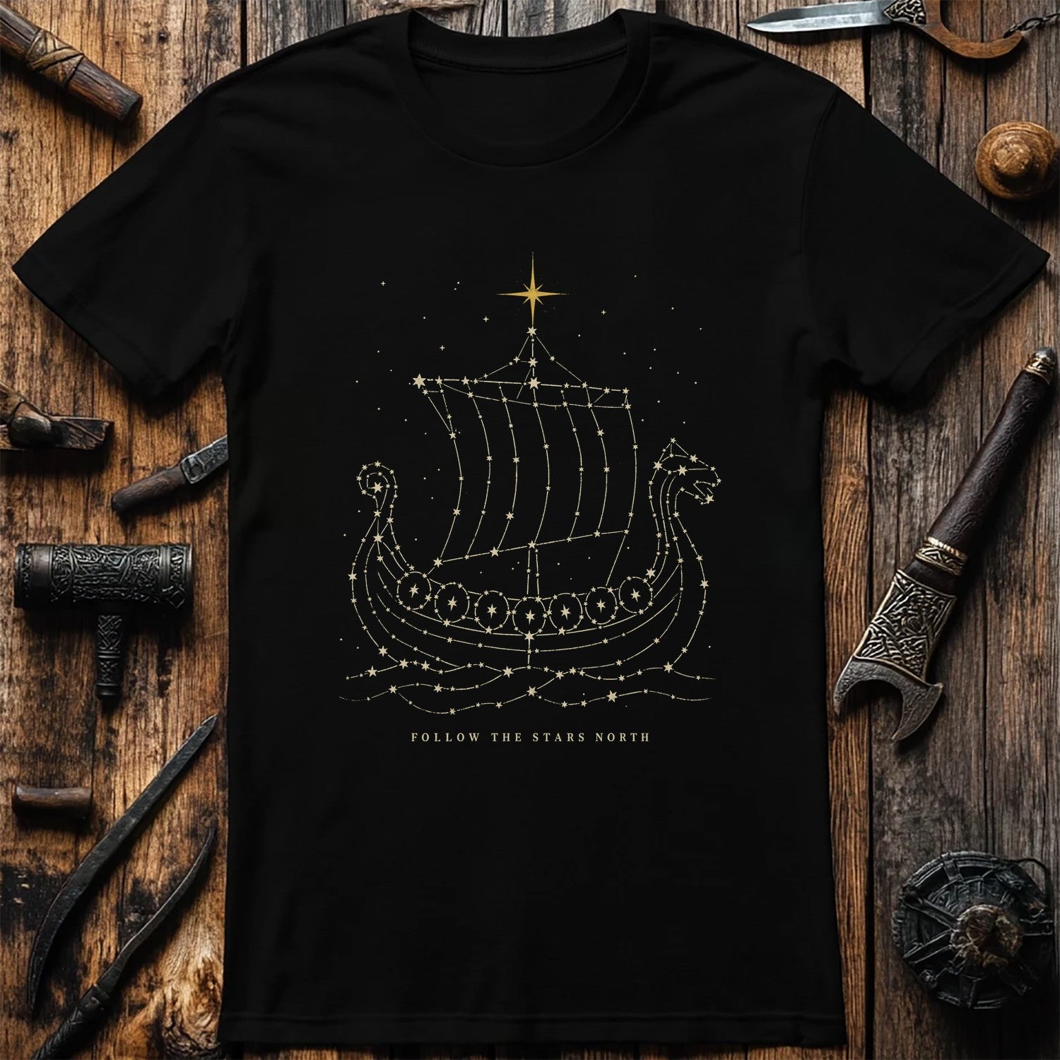 Follow The Stars North Viking T-Shirt US