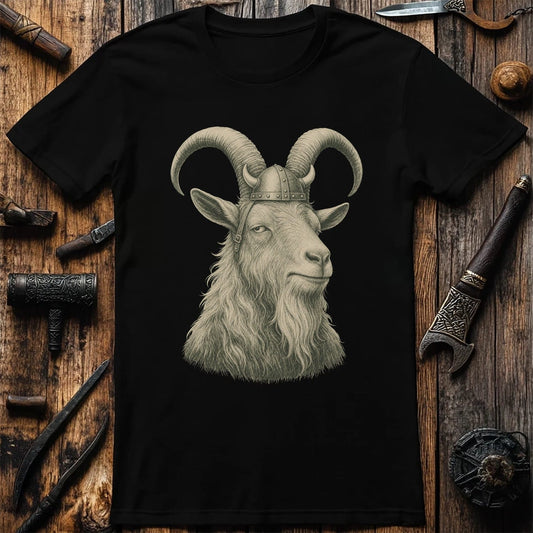 Goat Helm Between Horns Viking T-Shirt EU