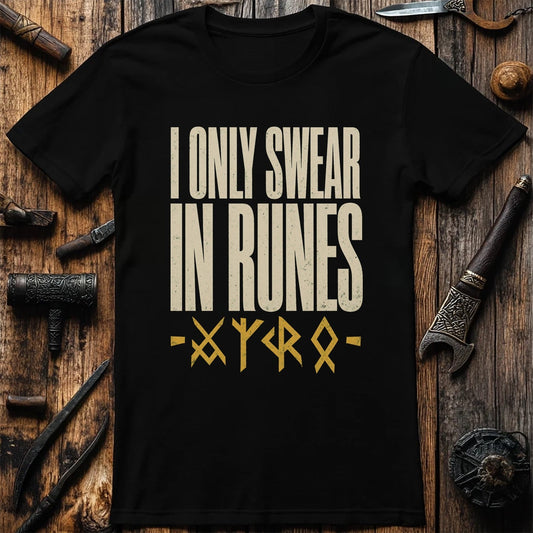 I Only Swear In Runes Viking T-Shirt US