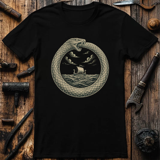 Jormungandr Circles The Sea Viking T-Shirt US