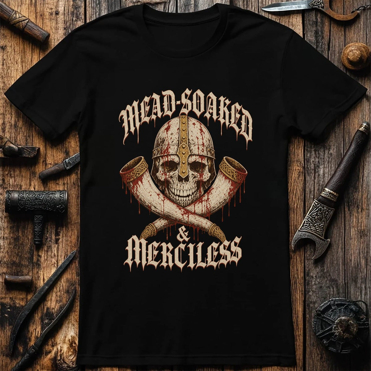 Mead-Soaked & Merciless Viking T-Shirt US