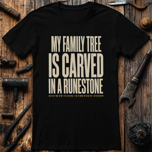 My Family Tree Is Carved In A Runestone Viking T-Shirt US