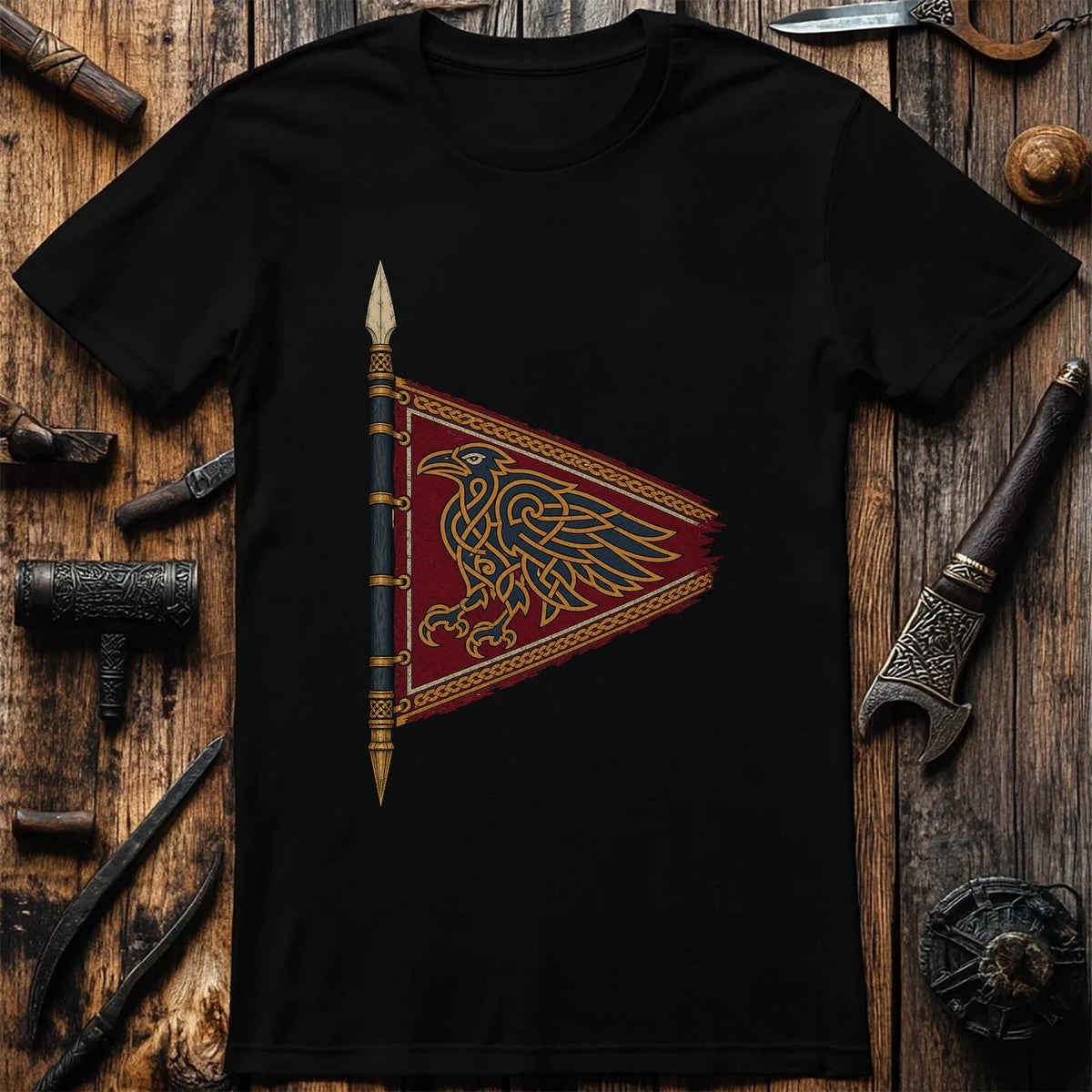 Raven Banner Viking T-Shirt EU