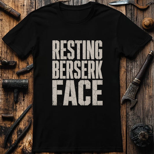 Resting Berserk Face Viking T-Shirt US