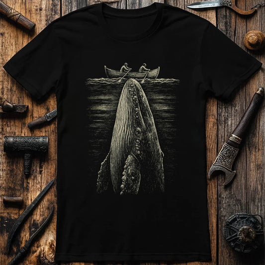 Whale Beneath The Rowboat Viking T-Shirt US