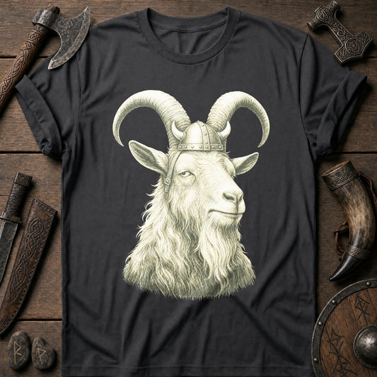 Goat Helm Between Horns Viking T-Shirt US