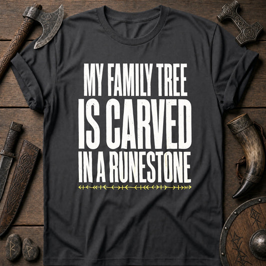 My Family Tree Is Carved In A Runestone Viking T-Shirt US