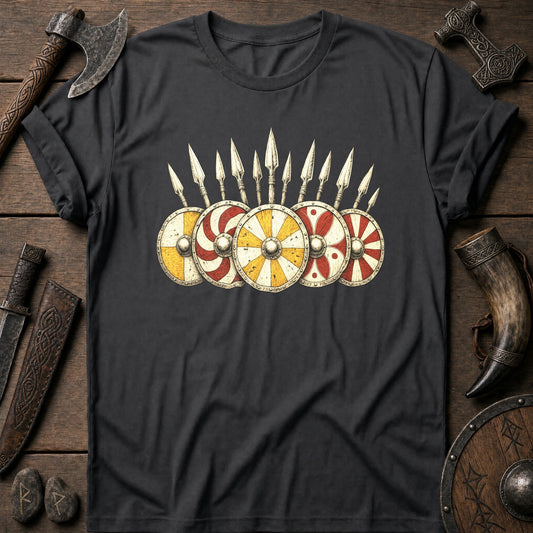 Shield Wall Pattern Band Viking T-Shirt US