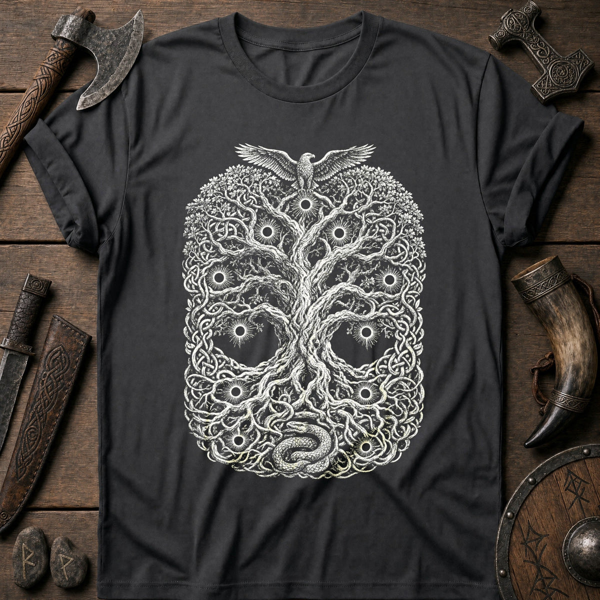 Yggdrasil Nine Worlds Viking T-Shirt US