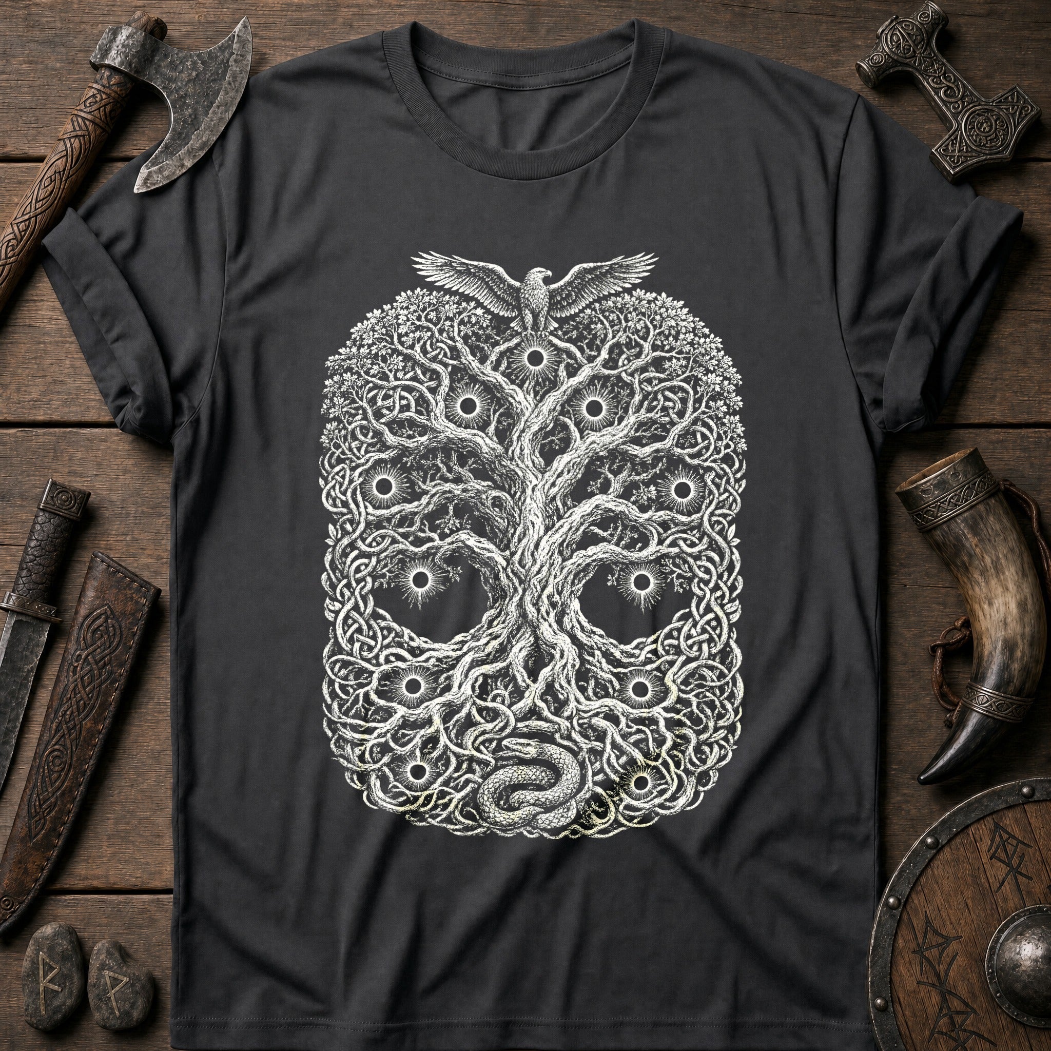 Yggdrasil Nine Worlds Viking T-Shirt US