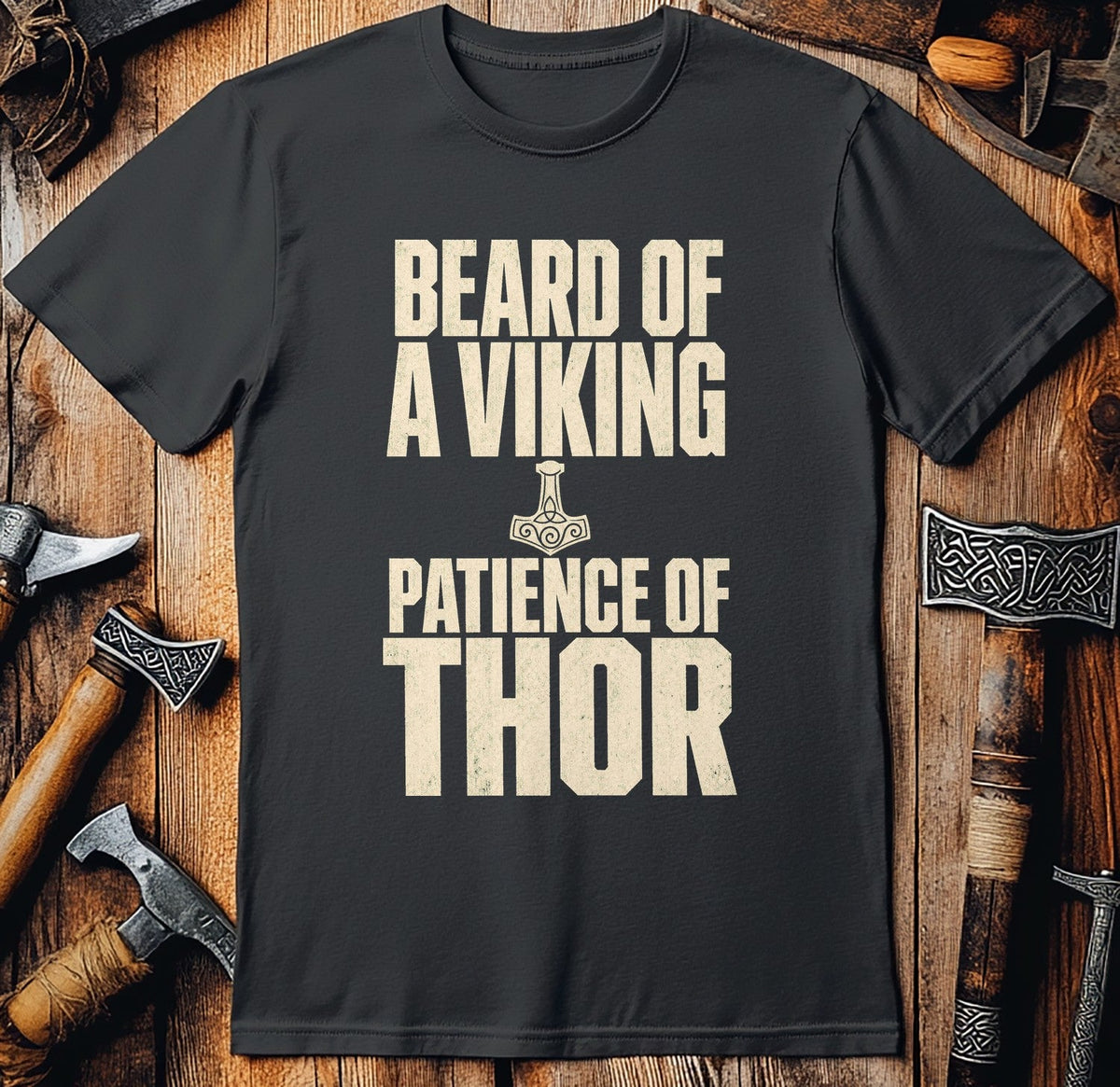 Beard Of A Viking Patience Of Thor Viking T-Shirt US