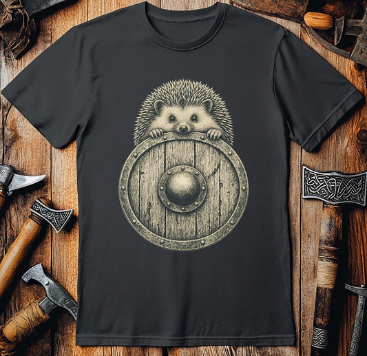 Hedgehog Shield Bearer Viking T-Shirt US