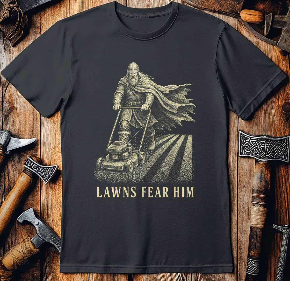 Lawns Fear Him Viking T-Shirt US