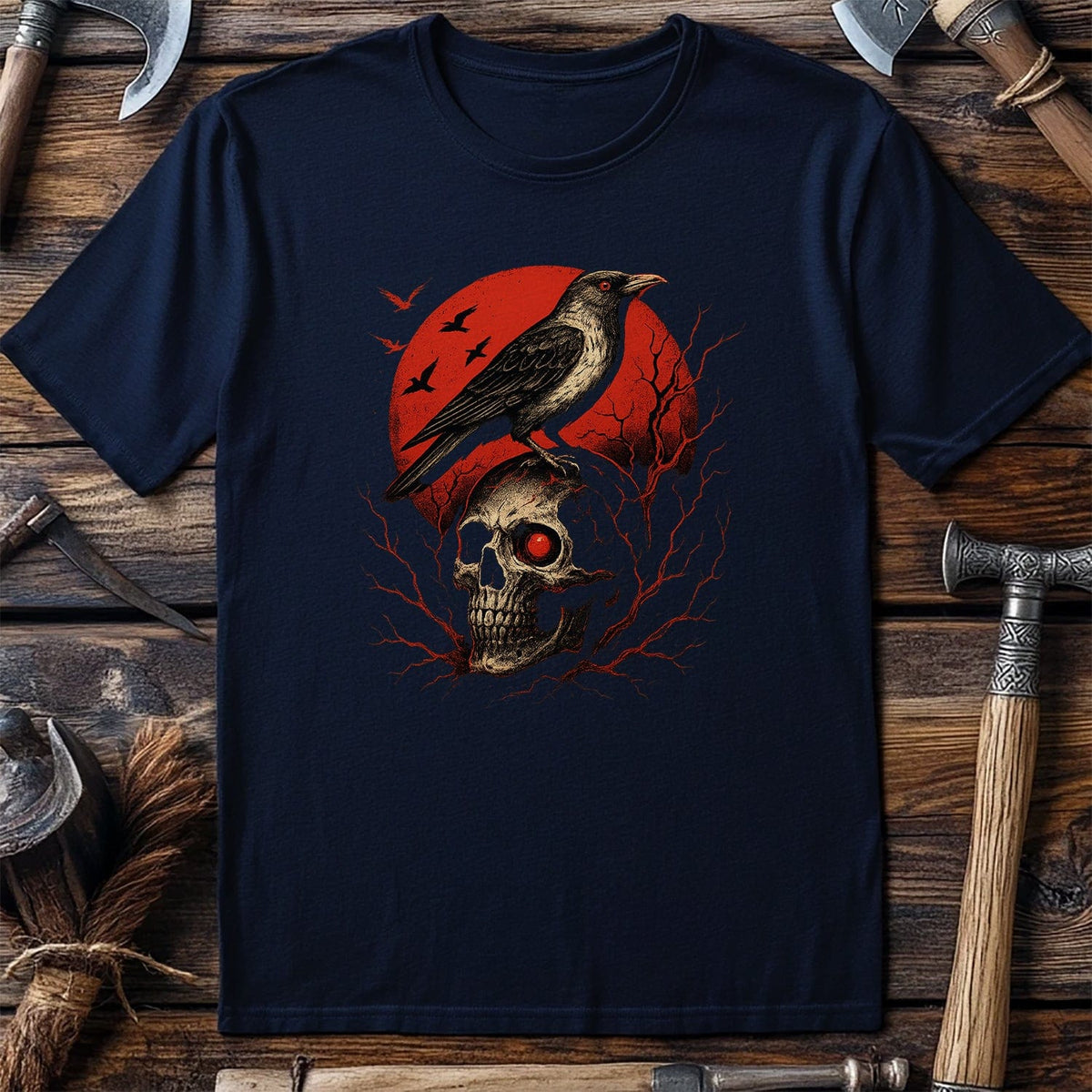 Black Gothic Raven 123 T Shirt