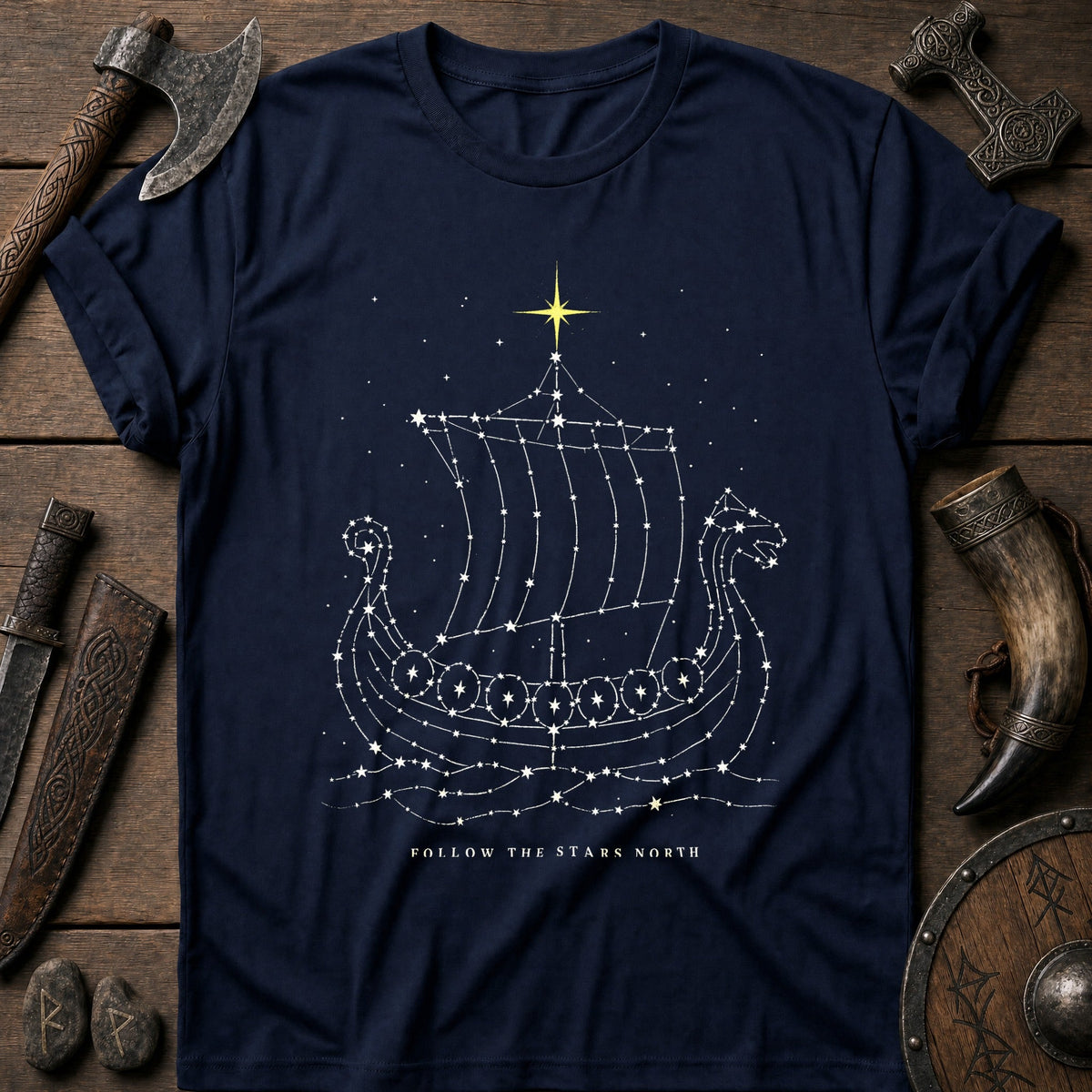 Follow The Stars North Viking T-Shirt US