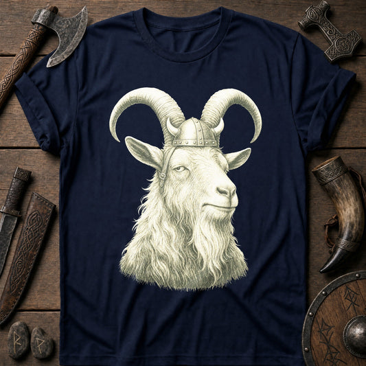 Goat Helm Between Horns Viking T-Shirt US