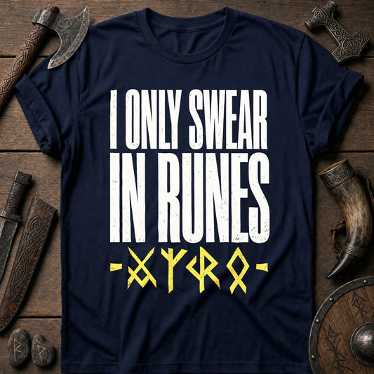 I Only Swear In Runes Viking T-Shirt US